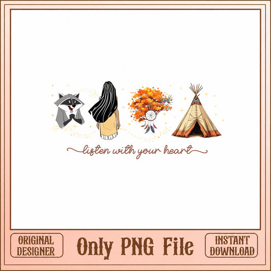 Native American Boho Clipart, Tribal Dreamcatcher Raccoon, PNG