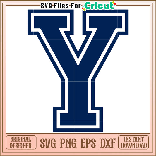 Navy Y Letter SVG File for Cricut, Perfect for Personalized Projects