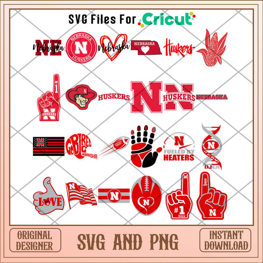 Nebraska Cornhuskers svg, Nebraska Cornhuskers svg bundle, NCAA svg