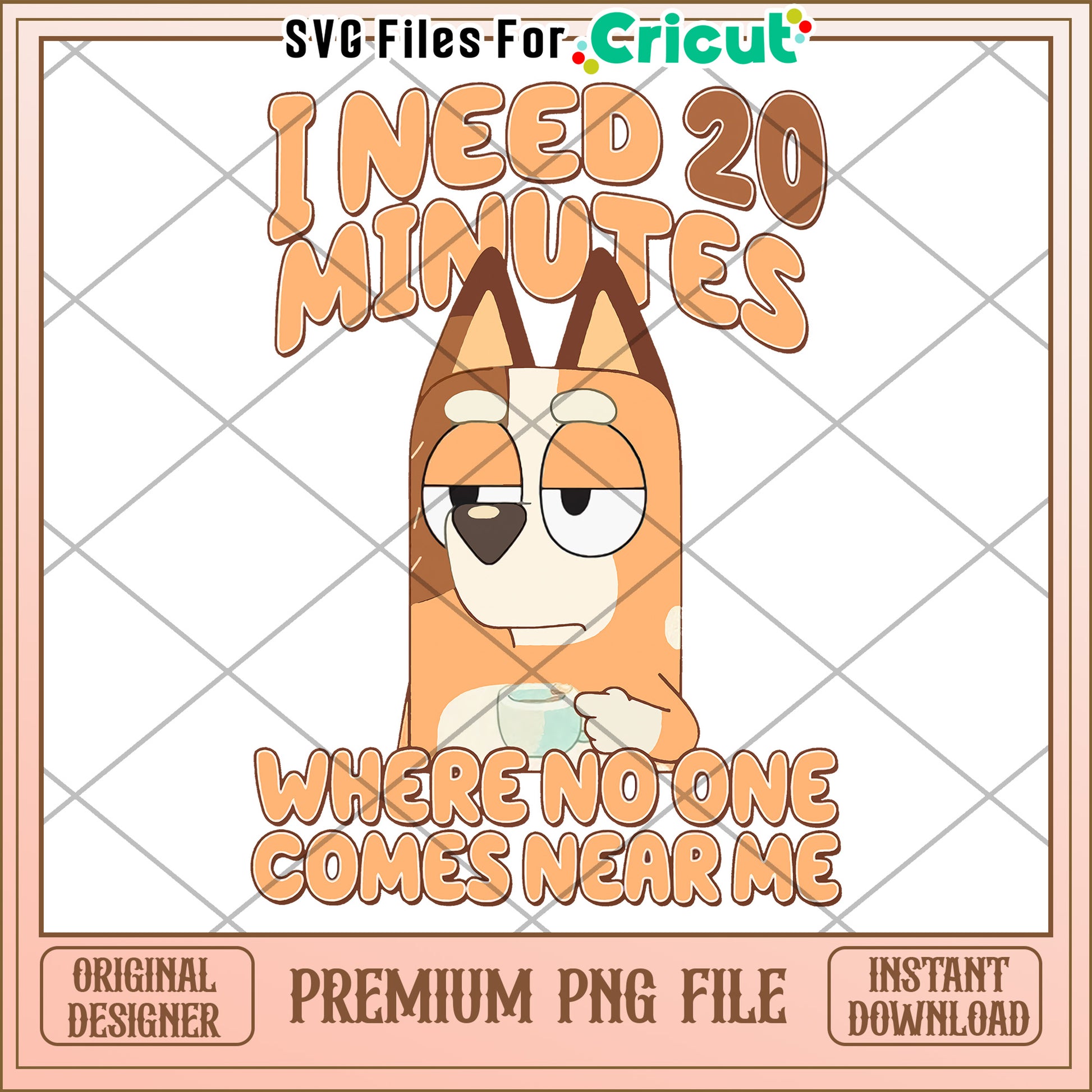 Need 20 Minutes Alone PNG Dog Design