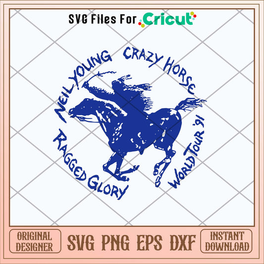 Neil Young Crazy Horse On Tour Svg, Horse Svg-Svgfilesforcricut