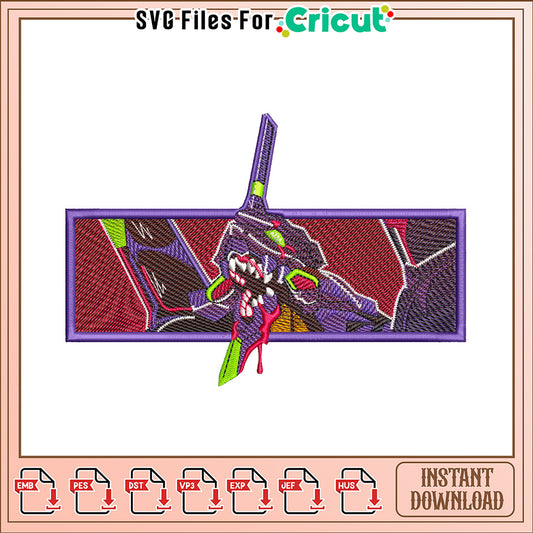 Neon Genesis Evangelion Embroidery Design
