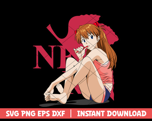 Neon genesis evangelion asuka anime svg