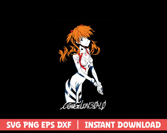 Neon genesis evangelion asuka langley soryu anime svg