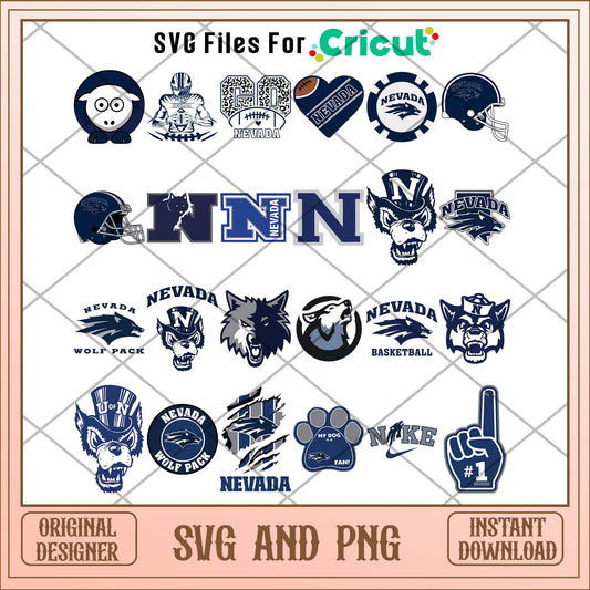 Nevada Wolf Pack dog svg, Nevada Wolf Pack svg bundle, NCAA svg