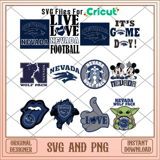 Nevada Wolf Pack like hand svg, Nevada Wolf Pack svg bundle, NCAA svg