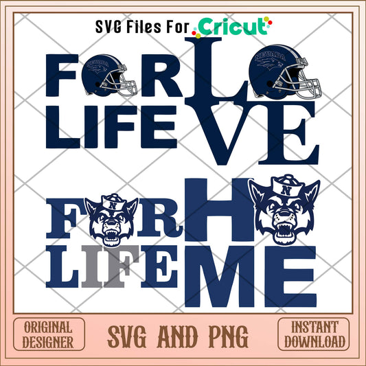 Nevada Wolf Pack for life svg, Nevada Wolf Pack svg bundle, NCAA svg
