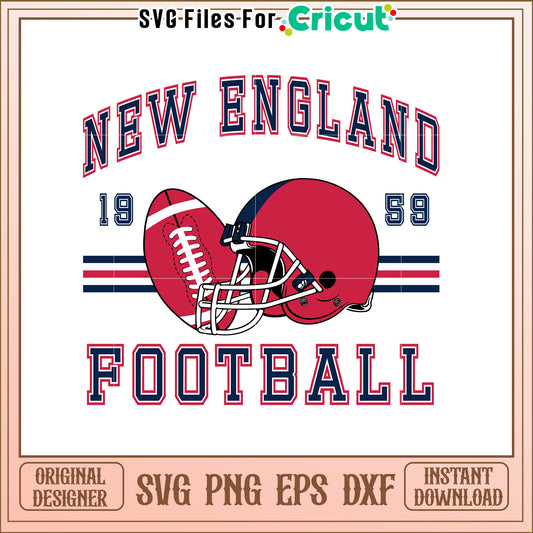 New England Football SVG Design for Sports Fans