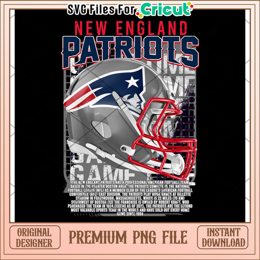 New England Patriots PNG File, Instant Download for Cricut Use