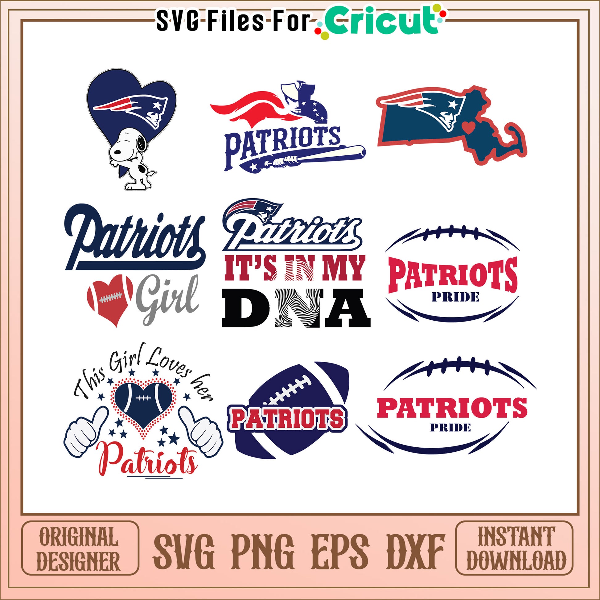 New England Patriots SVG Bundle