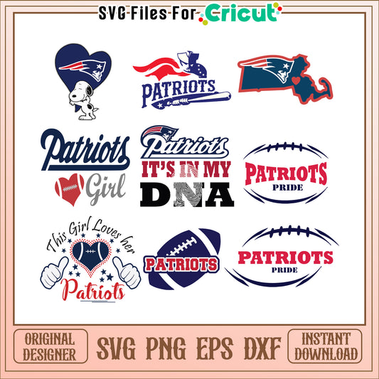 New England Patriots SVG Bundle