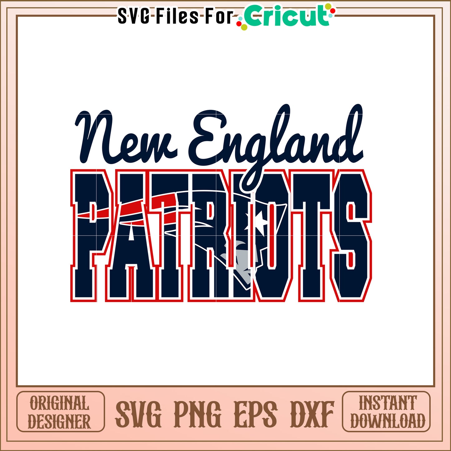 New England Patriots SVG Design for Fans and Crafts
