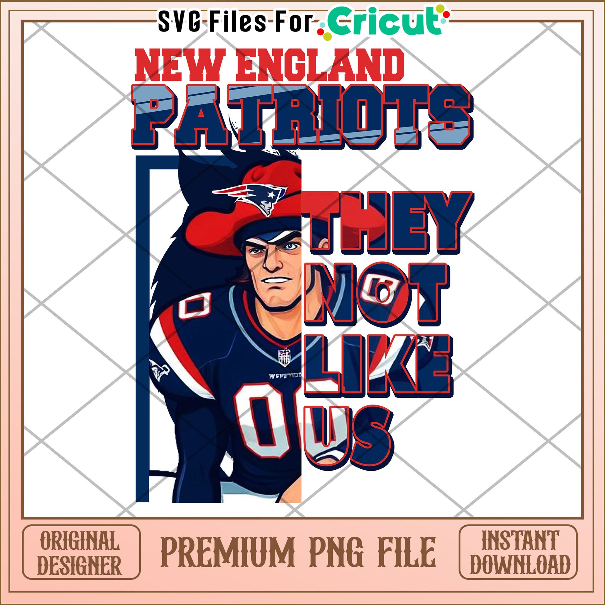 New England Patriots design for Cricut, perfect for fans and crafters