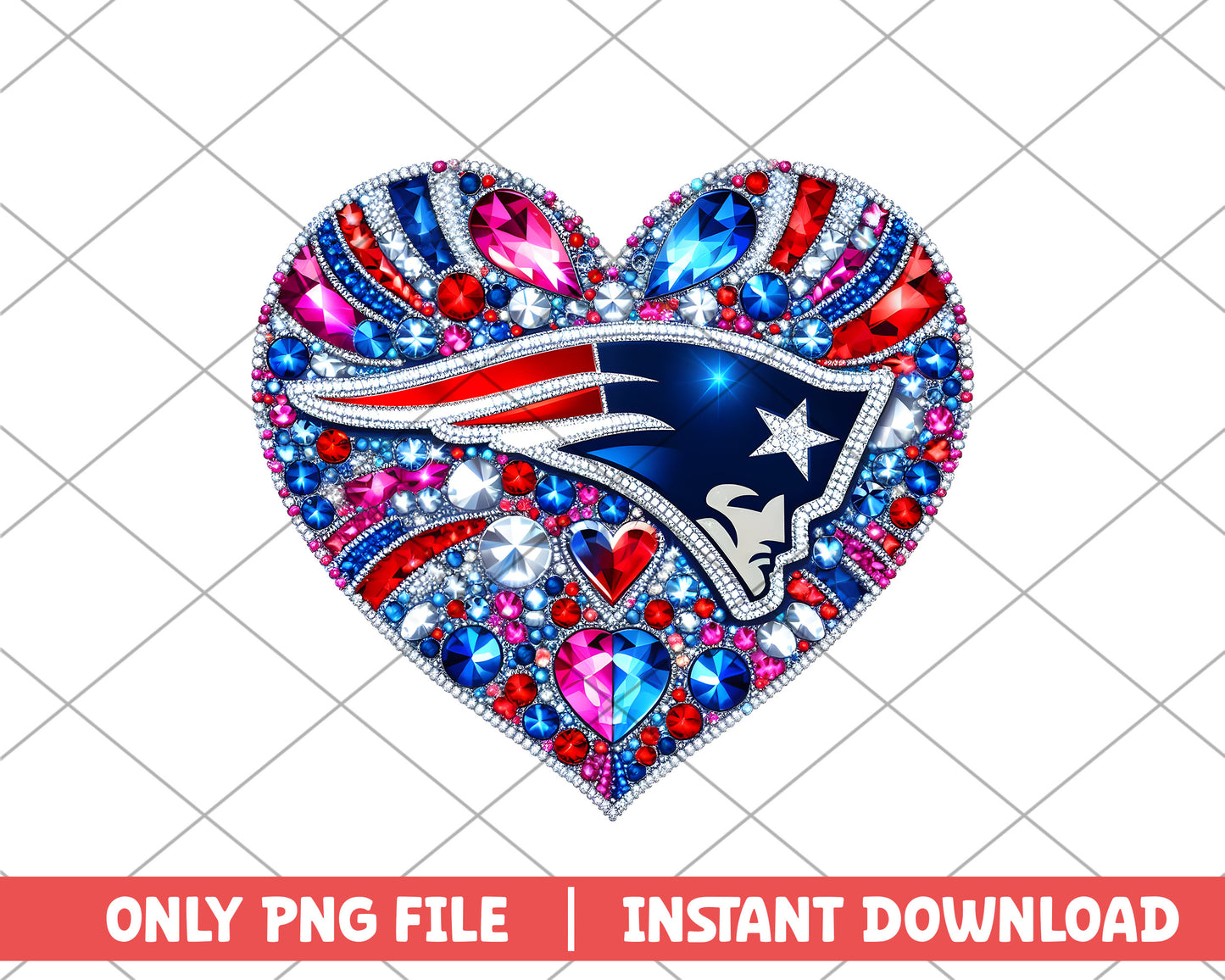 New England Patriots in heart png, New England Patriots png