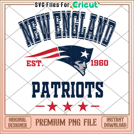 New England Patriots logo design, perfect for Cricut projects