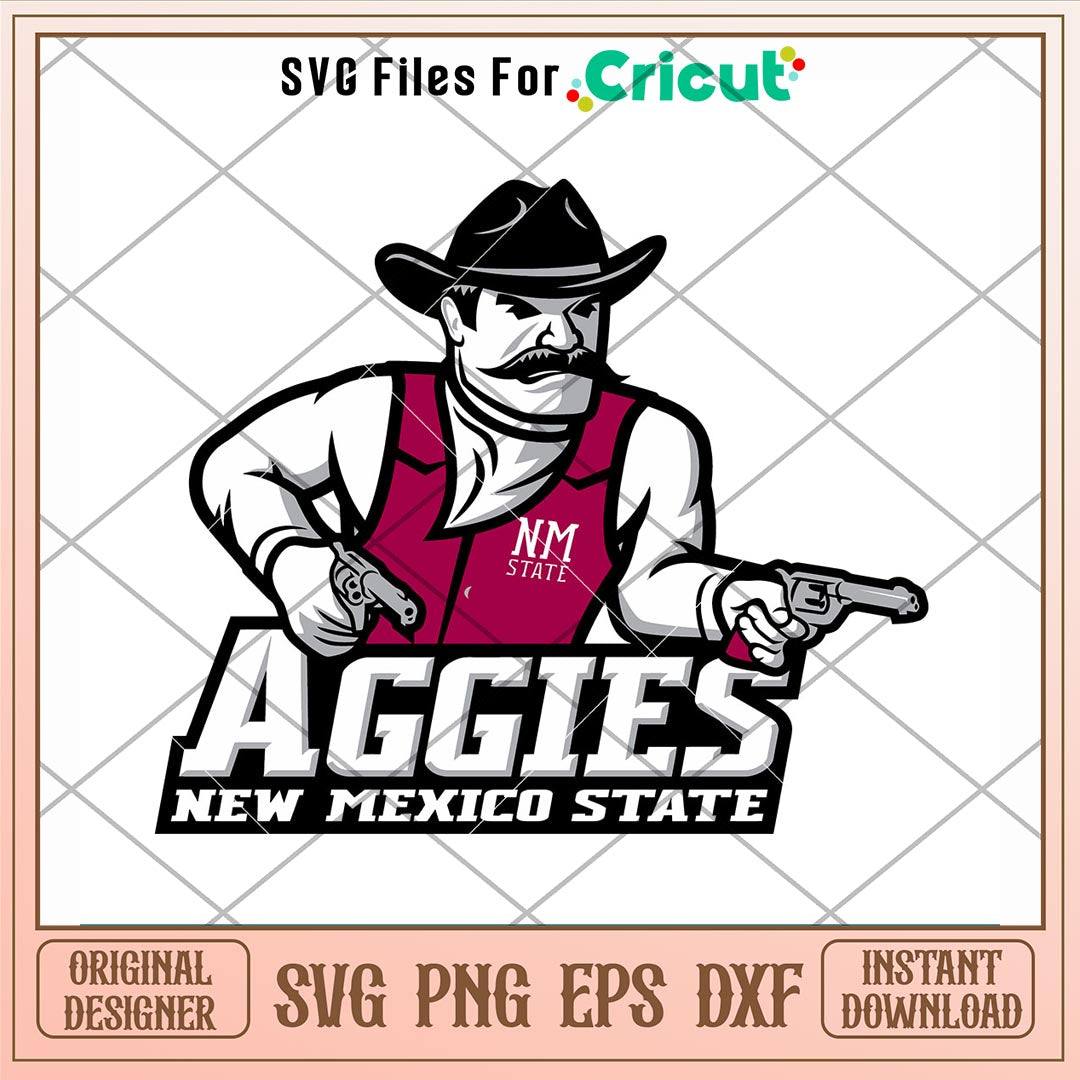 New Mexico State Aggies Logo Svg, New Mexico State Aggies Svg, NCAA Svg