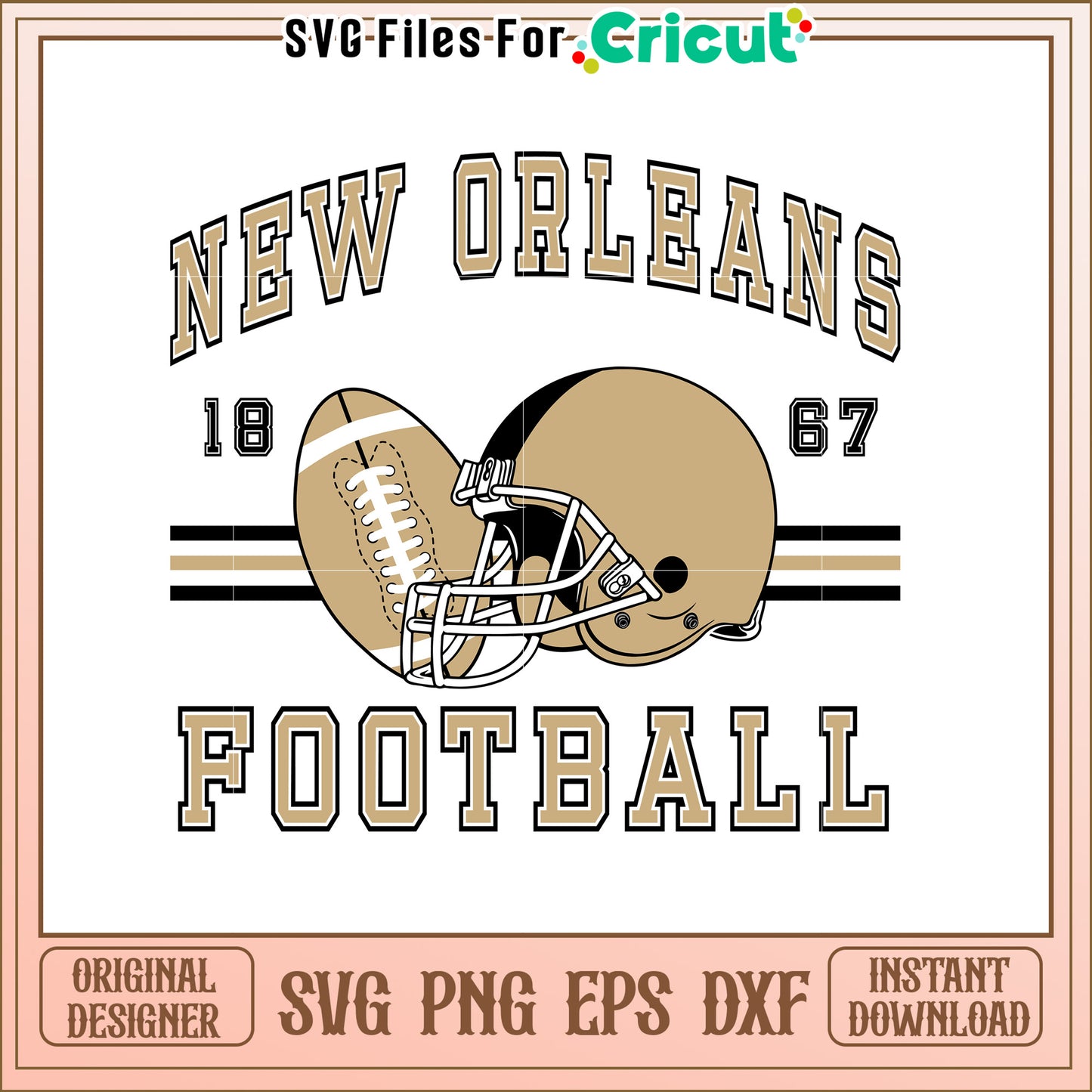 New Orleans Football SVG Design for Fans and Crafts