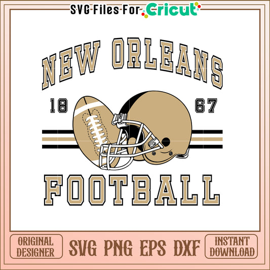 New Orleans Football SVG Design for Fans and Crafts