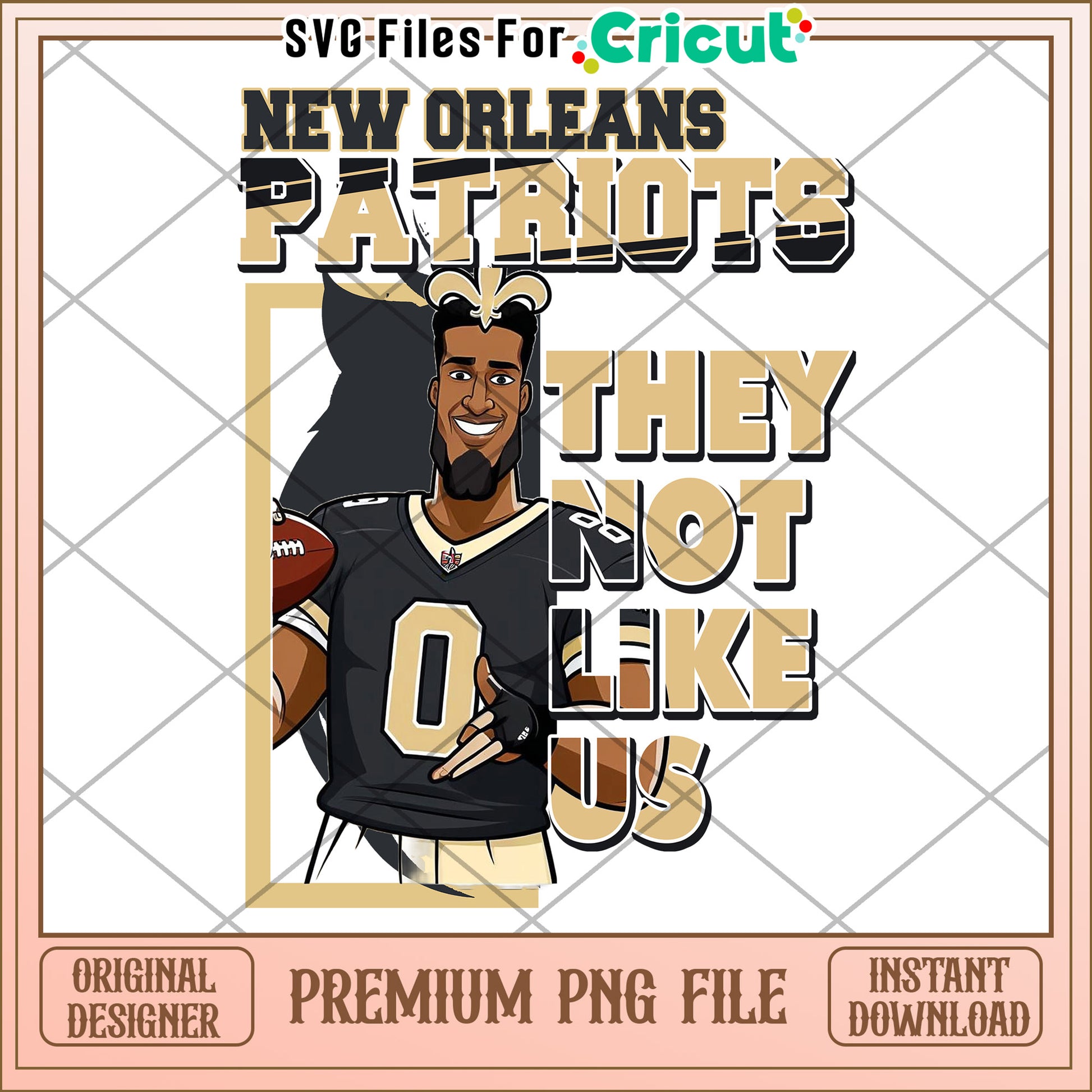 New Orleans Patriots PNG design, they not like us artwork