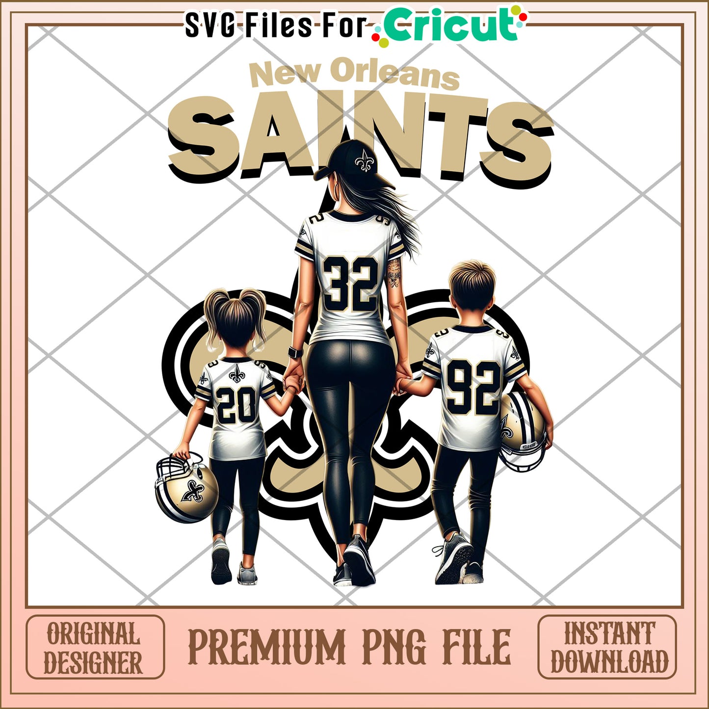 New Orleans Saints Family PNG Design, Perfect for Cricut Crafts