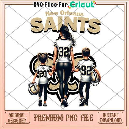 New Orleans Saints Family PNG Design, Perfect for Cricut Crafts