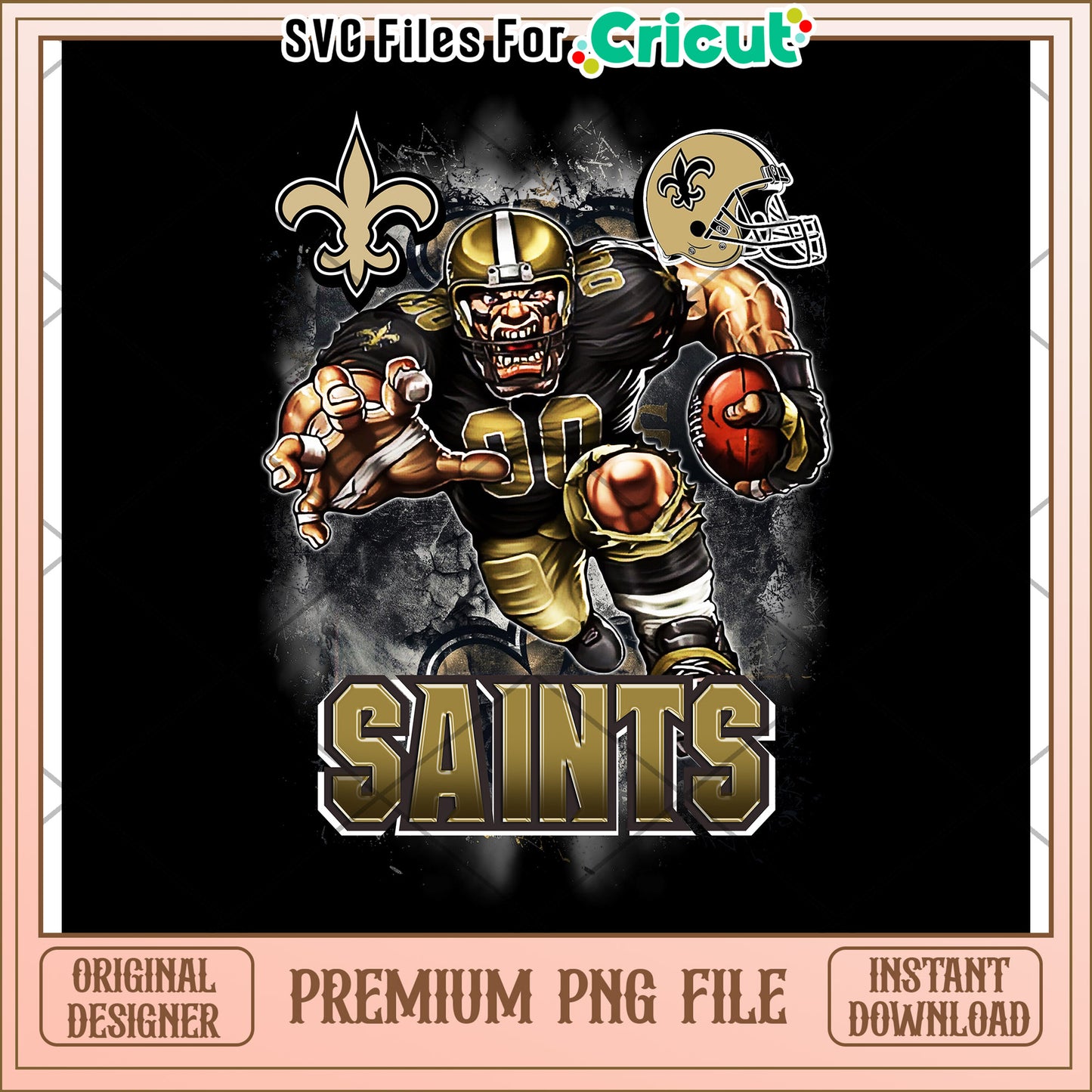 New Orleans Saints Graphic Design for Cricut, Premium PNG File Download