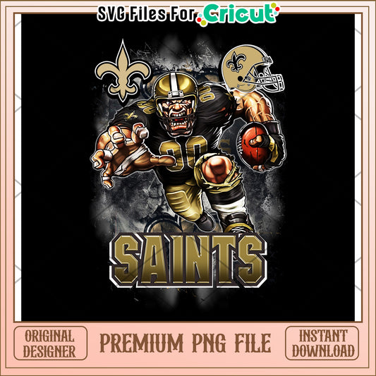 New Orleans Saints Graphic Design for Cricut, Premium PNG File Download