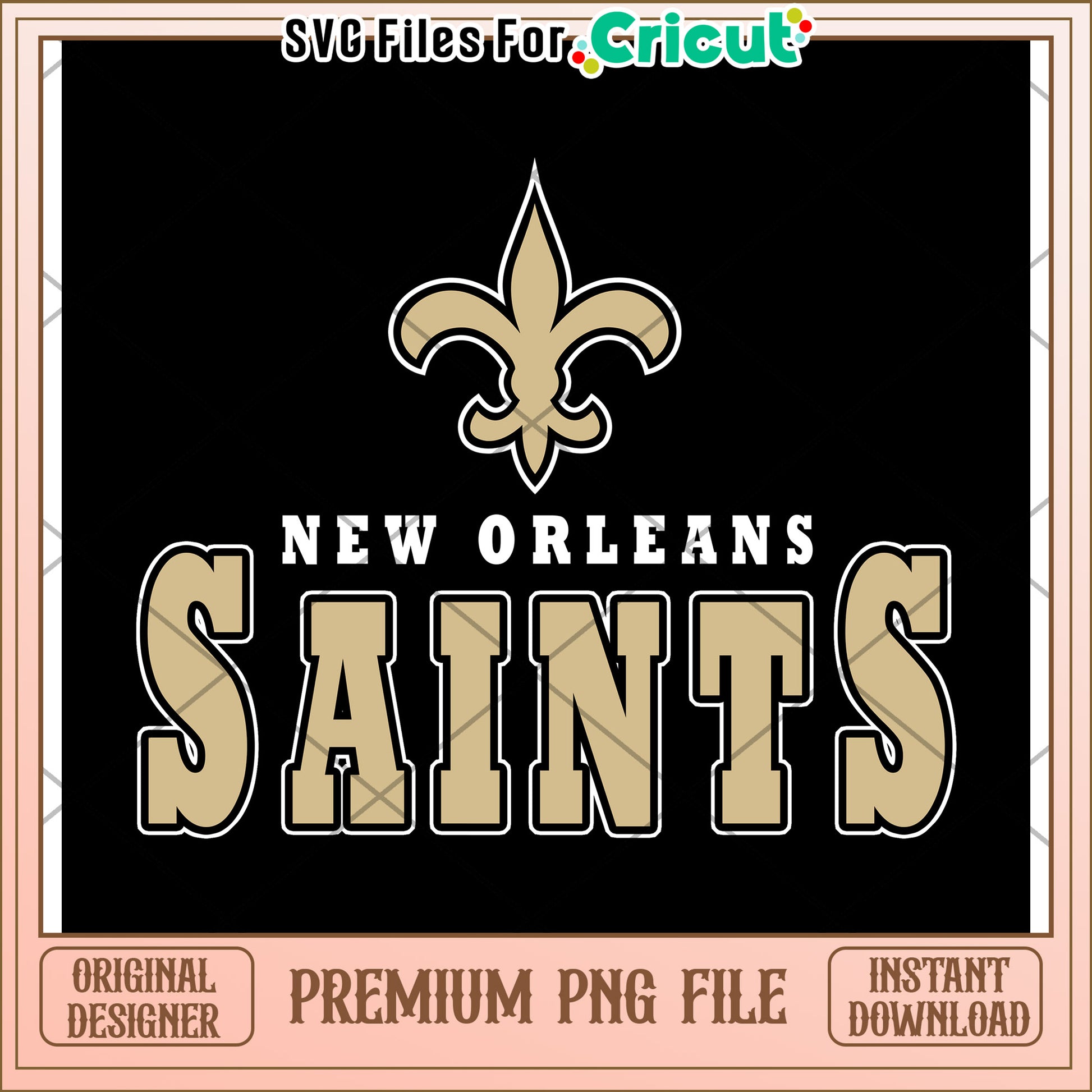 New Orleans Saints PNG Design, Instant Download for Cricut Users