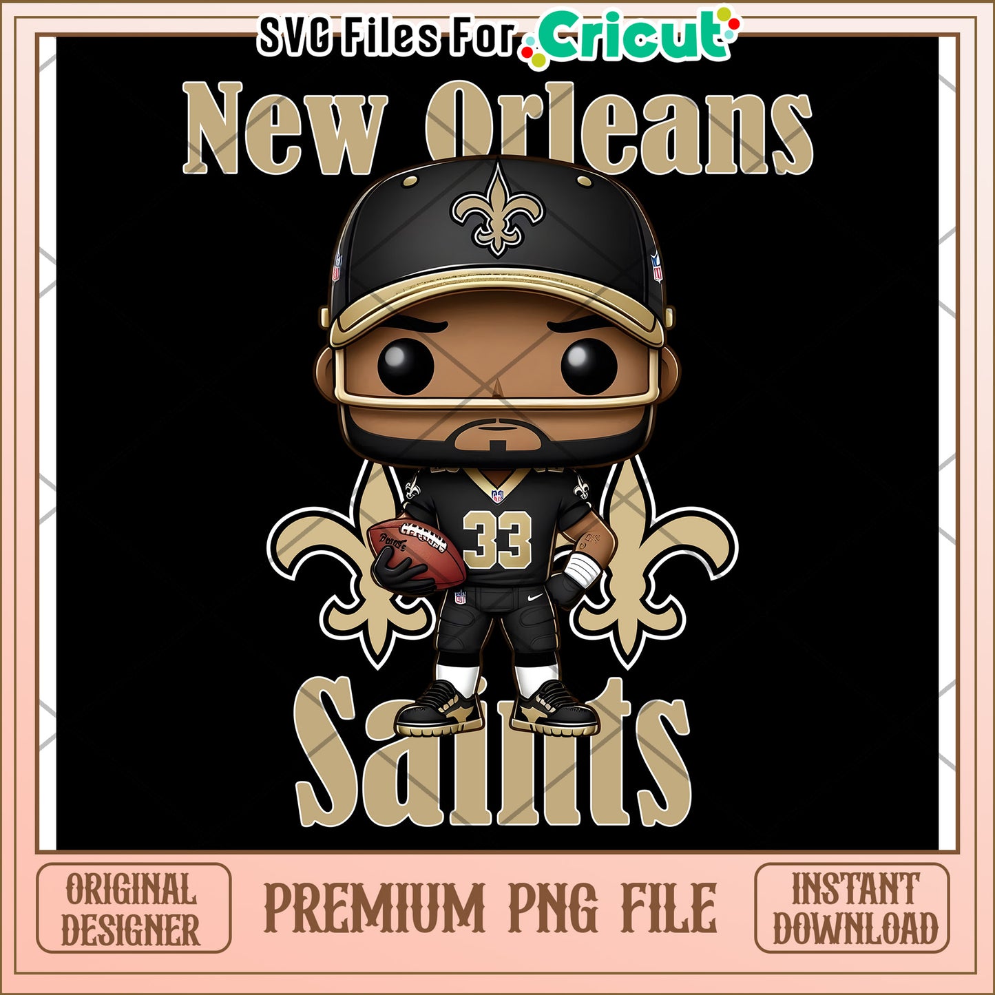 New Orleans Saints PNG Design, perfect for Cricut projects