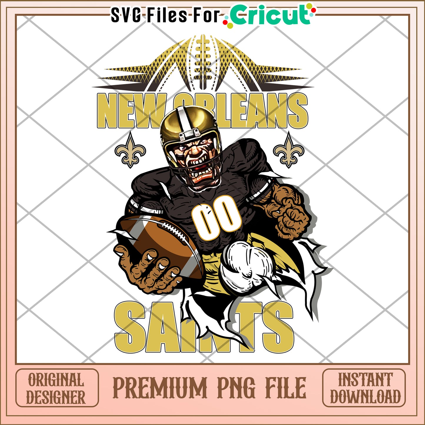 New Orleans Saints PNG Design for Cricut, Instant Download File