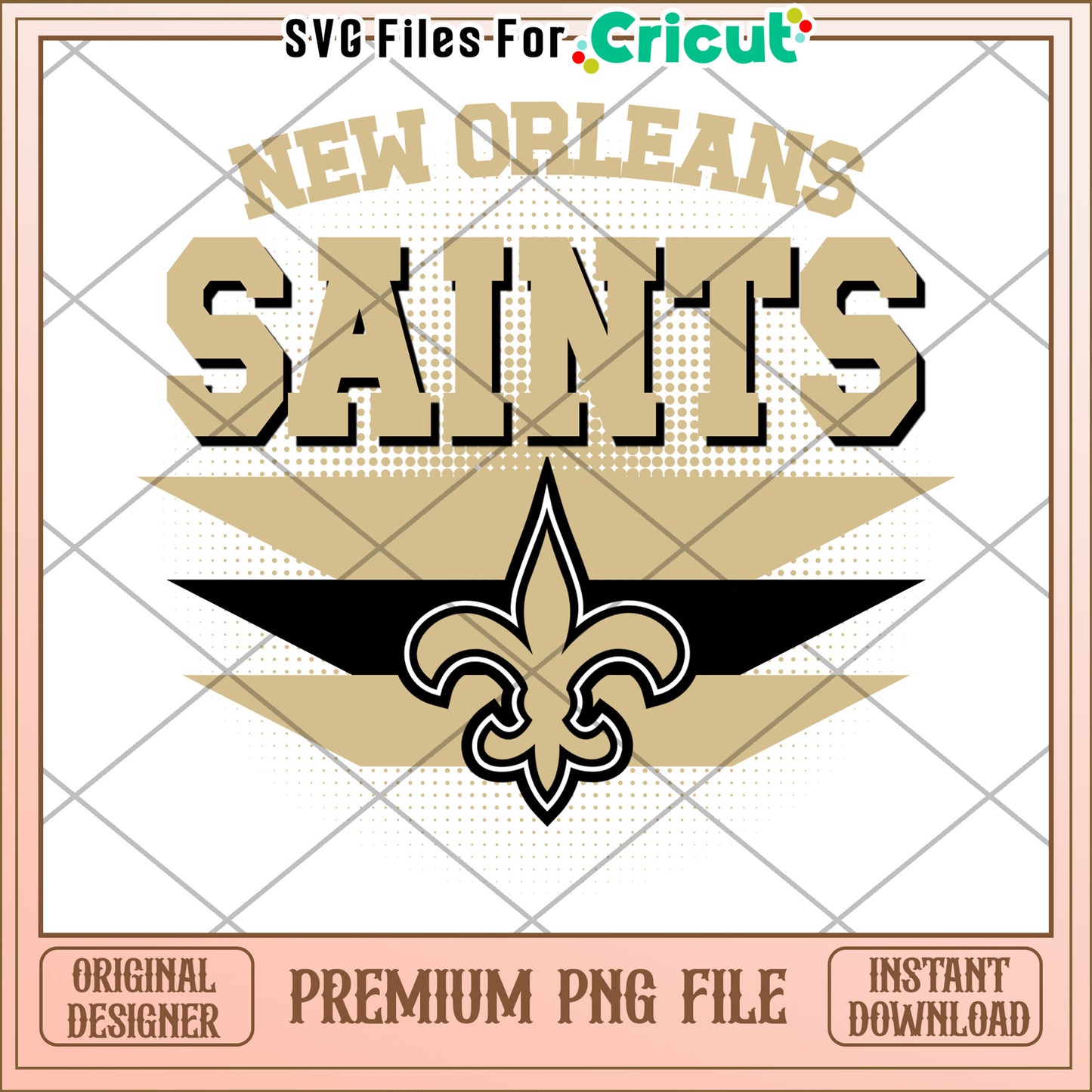 New Orleans Saints PNG design for crafting projects, perfect for fans