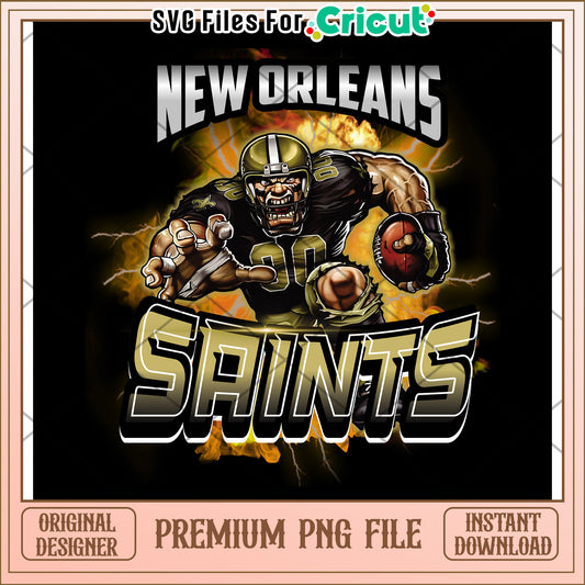 New Orleans Saints PNG file for Cricut, perfect for team projects