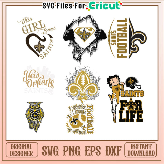 New Orleans Saints SVG Bundle