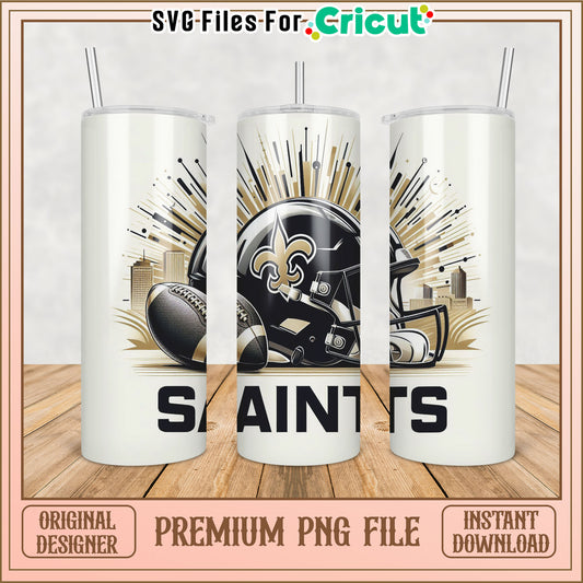New Orleans Saints Tumbler Design PNG for Cricut Users Download