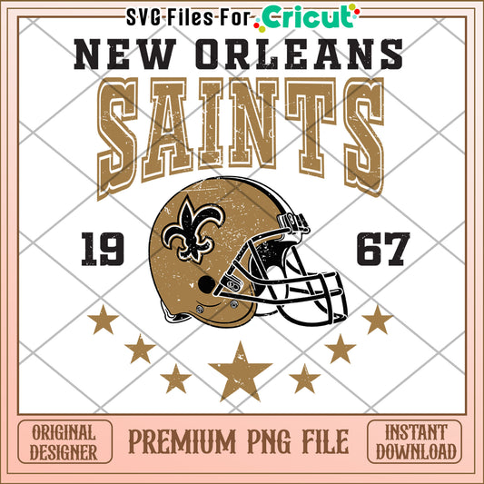 New Orleans Saints football design, premium PNG file download