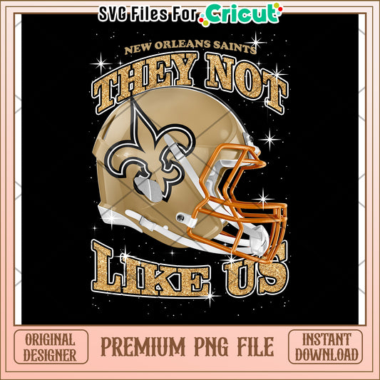 New Orleans Saints helmet design, premium PNG file for Cricut