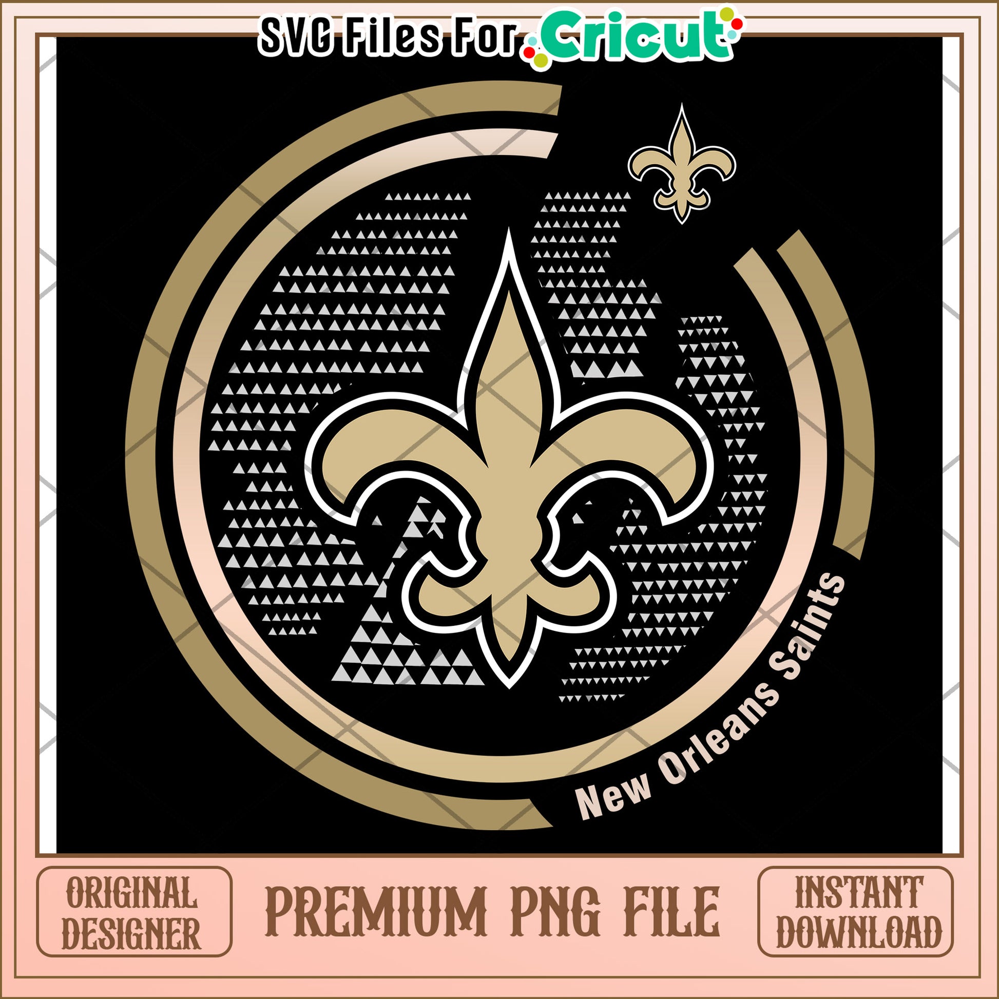 New Orleans Saints logo design, perfect for Cricut projects
