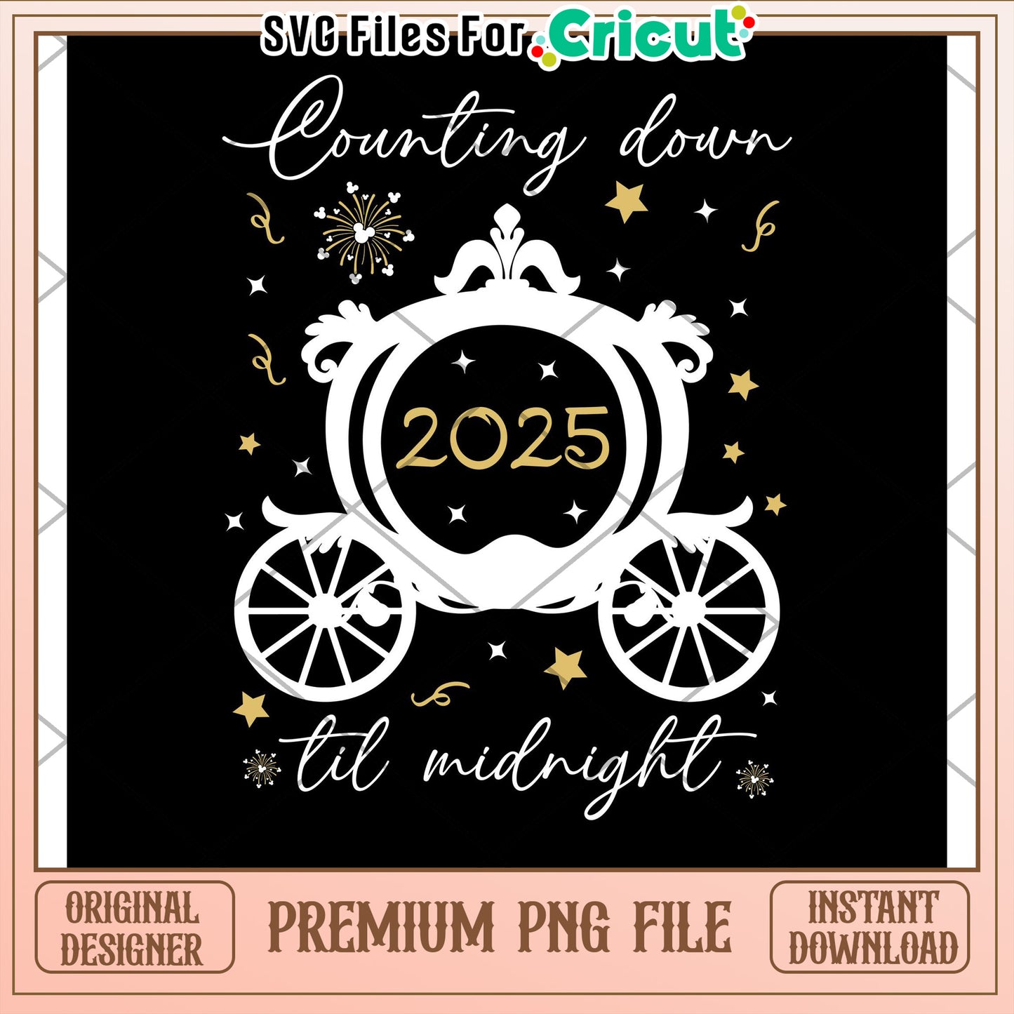 New Years 2025 Carriage PNG Design