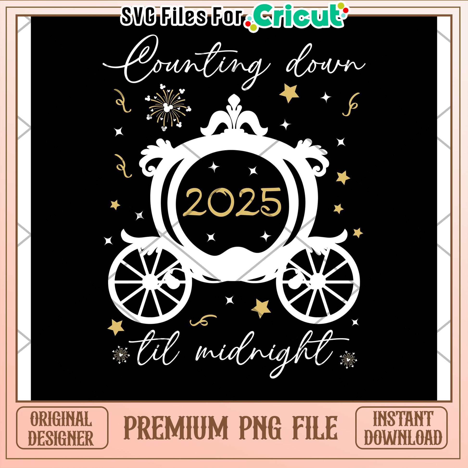 New Years 2025 Carriage PNG Design