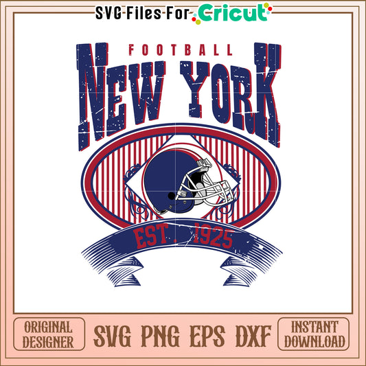 New York Football SVG Design Established 1925