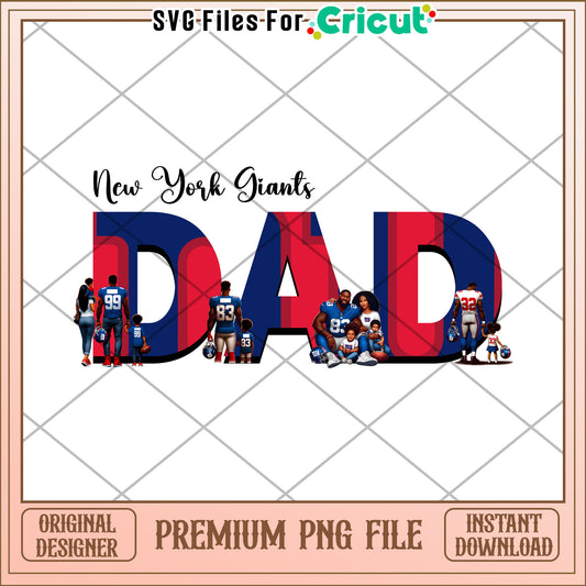New York Giants Dad Design, Perfect for Cricut Projects