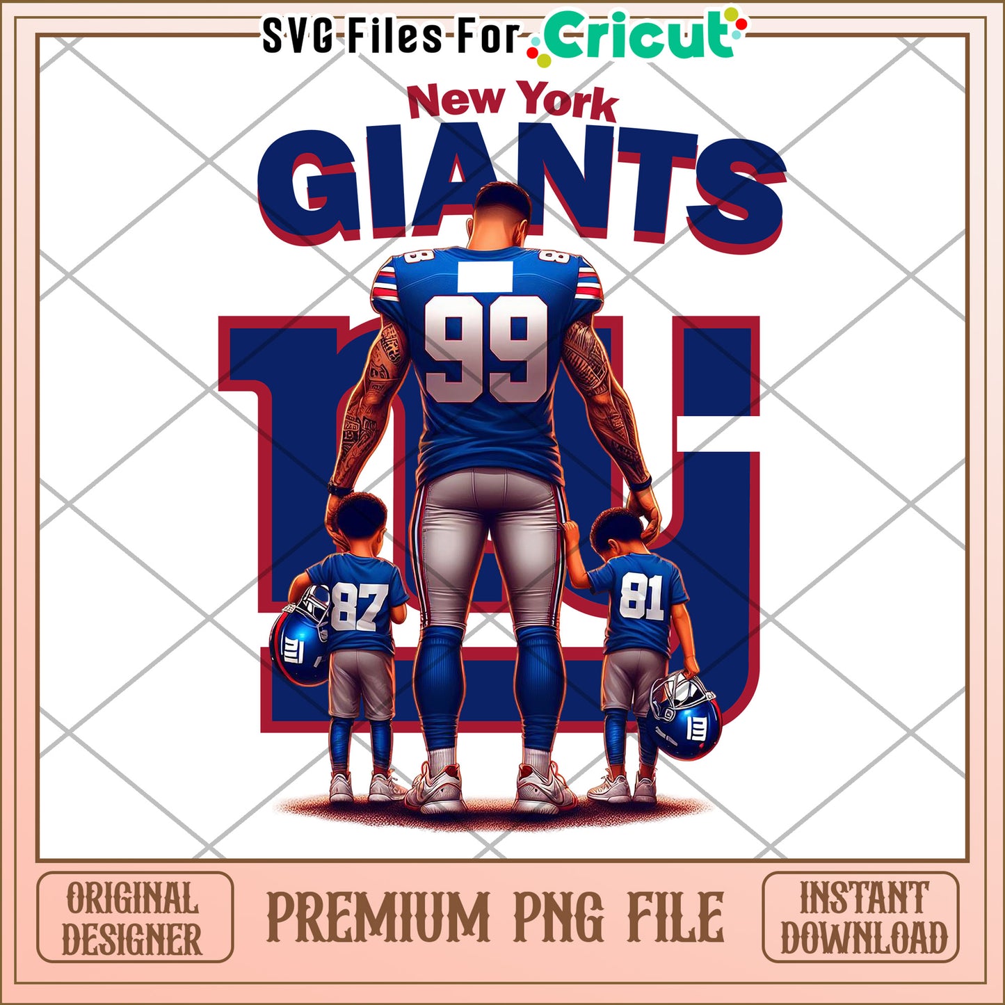 New York Giants Family Design, perfect for Cricut projects