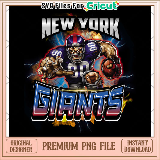 New York Giants Football PNG Design, perfect for Cricut crafts