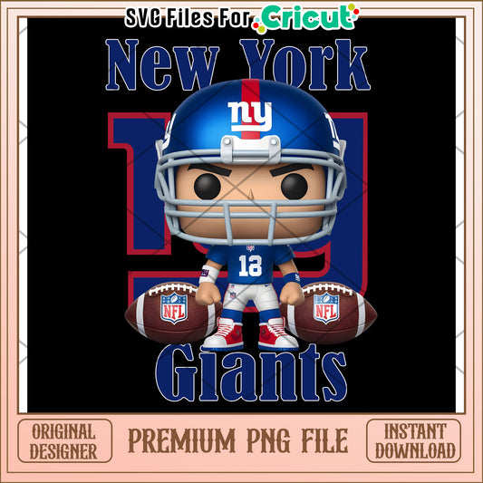 New York Giants Funko Pop, Premium PNG File for Cricut Design