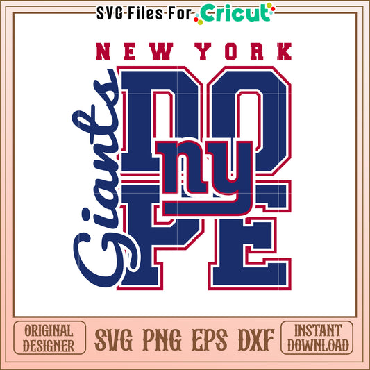 New York Giants SVG Design for Sports Fans Decor
