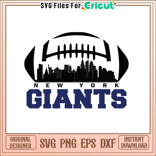 New York Giants Skyline SVG Design for Fans