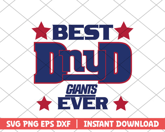 New York Giants best dad ever svg, New York Giants svg