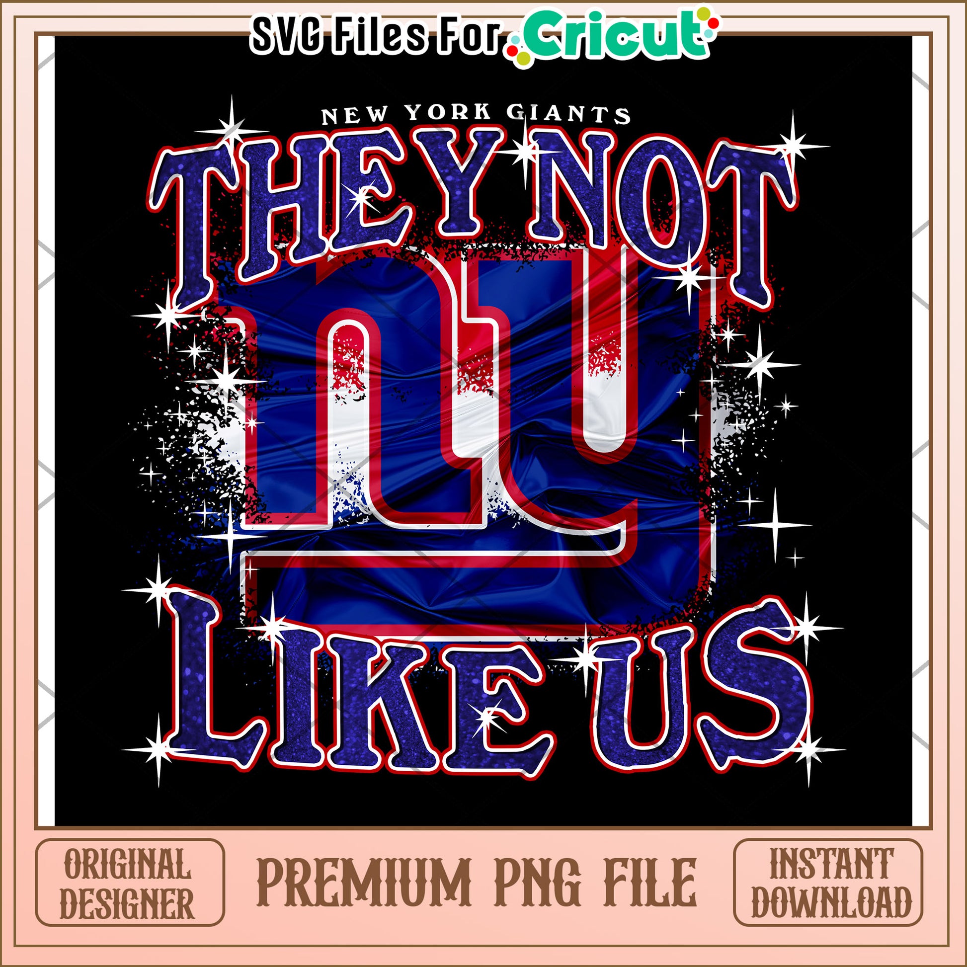New York Giants design for Cricut, premium PNG file download