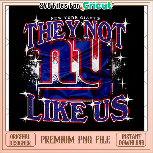 New York Giants design for Cricut, premium PNG file download
