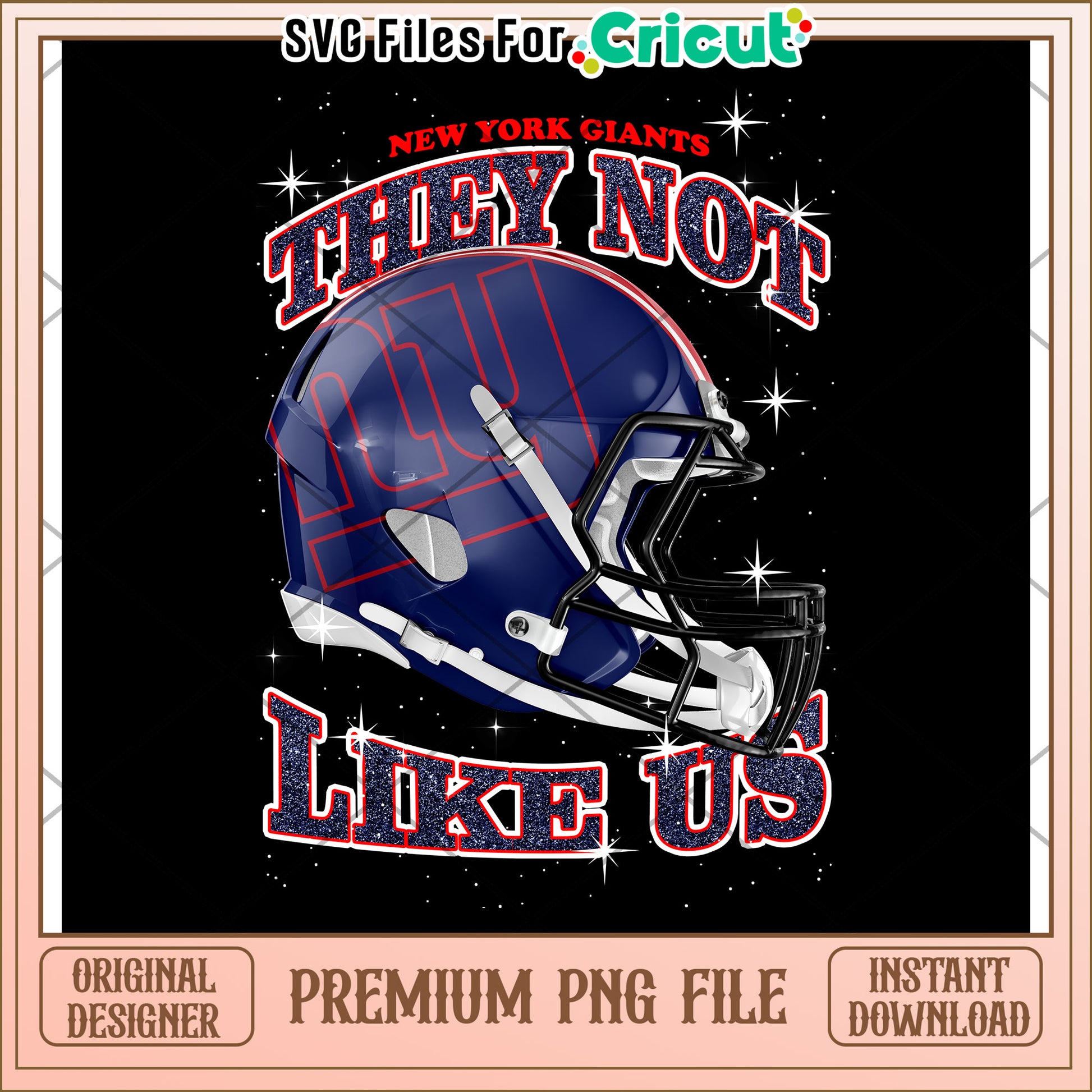 New York Giants helmet design, perfect for sports fans and crafters